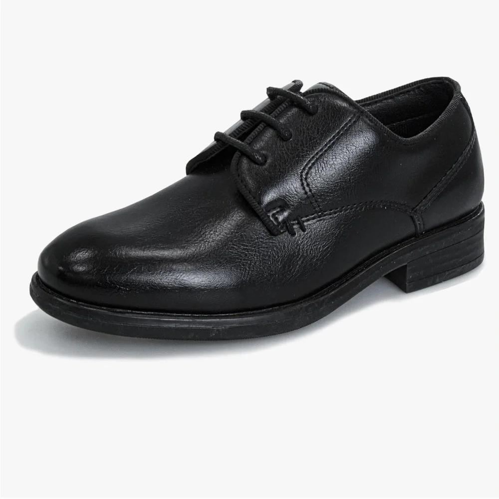 Perry Ellis Portfolio Classic Black Leather Dress Shoes size 6 Youth